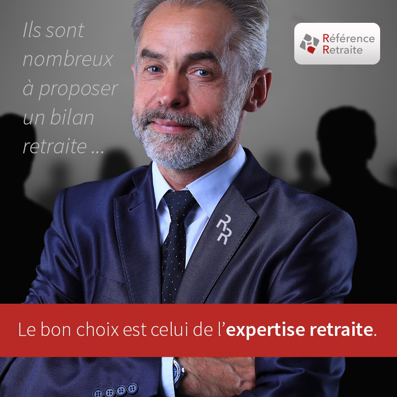 référence retraite panneau choix Experts conseil avec logo